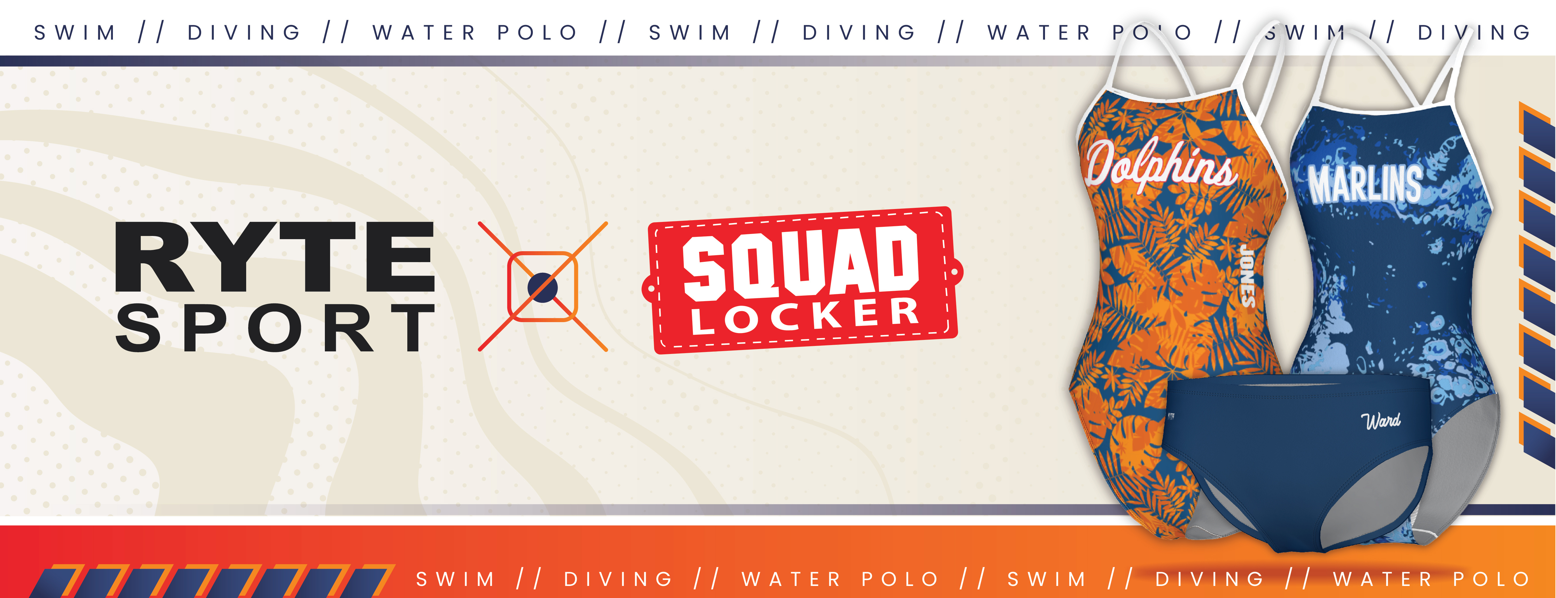 SquadLocker partners with RYTE Sport on sublimated swimwear